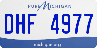 MI license plate DHF4977
