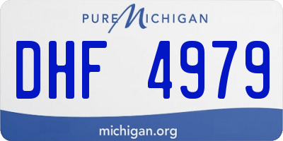 MI license plate DHF4979