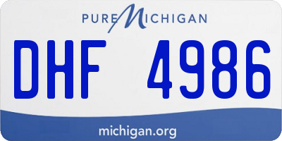 MI license plate DHF4986