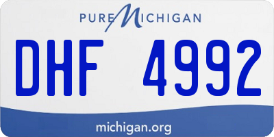 MI license plate DHF4992