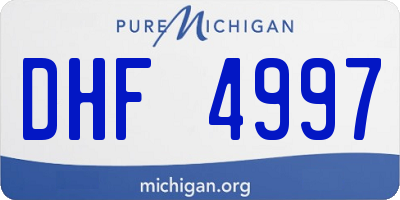 MI license plate DHF4997