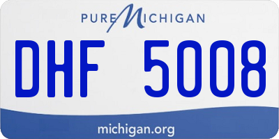 MI license plate DHF5008