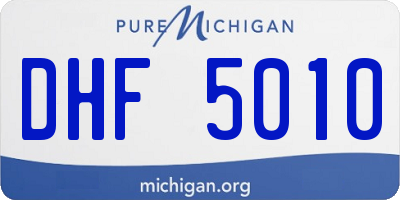 MI license plate DHF5010