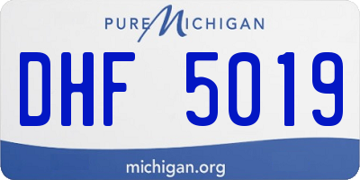 MI license plate DHF5019