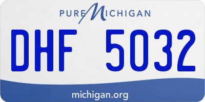 MI license plate DHF5032