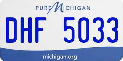 MI license plate DHF5033