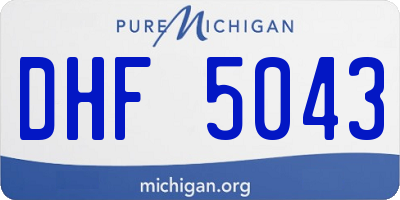 MI license plate DHF5043