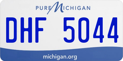 MI license plate DHF5044