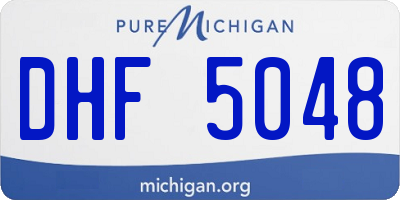 MI license plate DHF5048