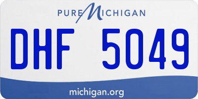 MI license plate DHF5049