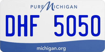 MI license plate DHF5050