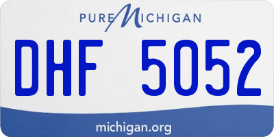 MI license plate DHF5052
