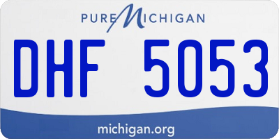 MI license plate DHF5053