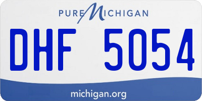 MI license plate DHF5054