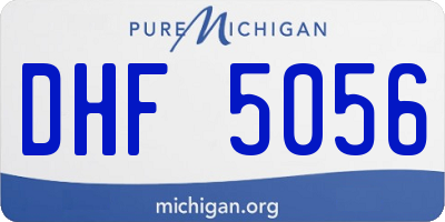MI license plate DHF5056