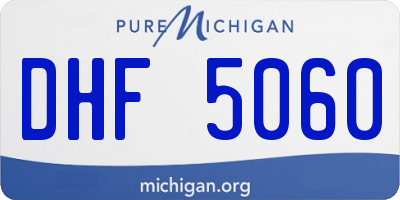 MI license plate DHF5060