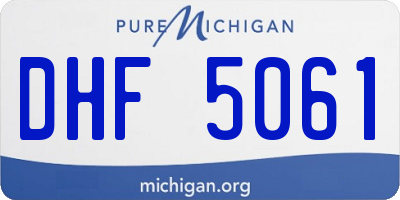 MI license plate DHF5061