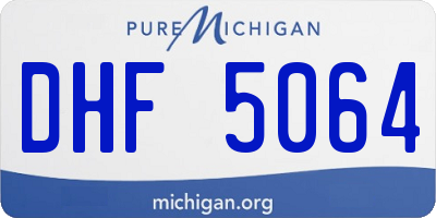 MI license plate DHF5064