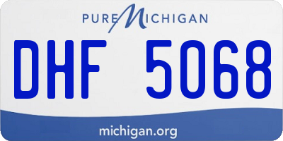MI license plate DHF5068