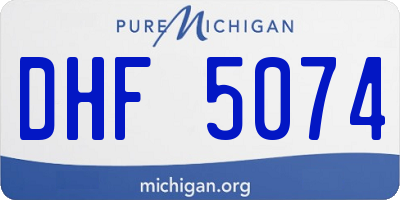 MI license plate DHF5074