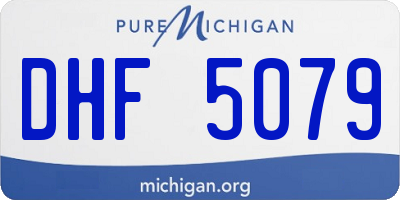 MI license plate DHF5079