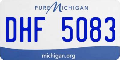 MI license plate DHF5083