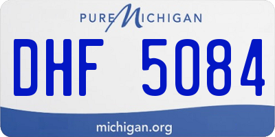 MI license plate DHF5084