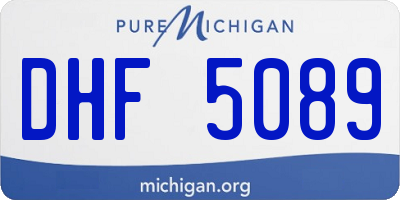 MI license plate DHF5089