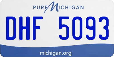 MI license plate DHF5093
