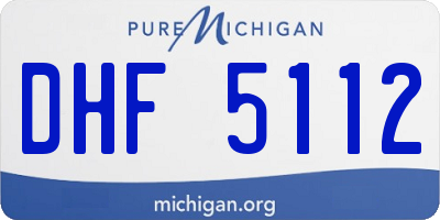 MI license plate DHF5112