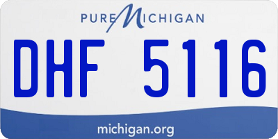 MI license plate DHF5116