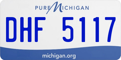 MI license plate DHF5117