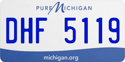 MI license plate DHF5119