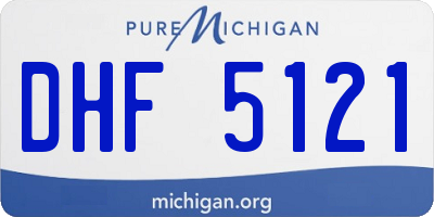 MI license plate DHF5121