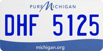 MI license plate DHF5125