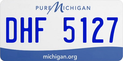 MI license plate DHF5127