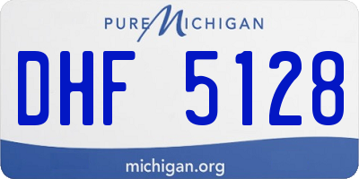MI license plate DHF5128