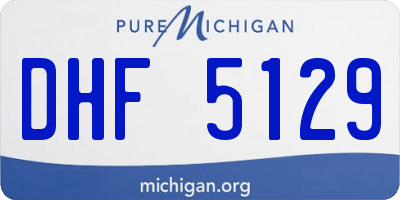 MI license plate DHF5129