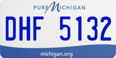 MI license plate DHF5132