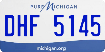MI license plate DHF5145
