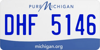 MI license plate DHF5146