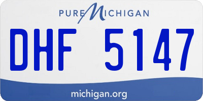 MI license plate DHF5147