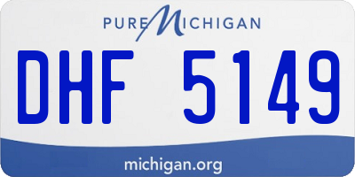 MI license plate DHF5149