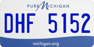 MI license plate DHF5152