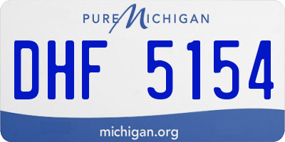 MI license plate DHF5154