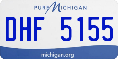 MI license plate DHF5155