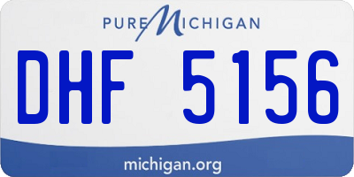 MI license plate DHF5156