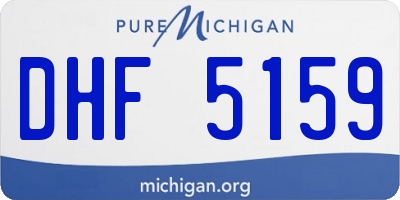 MI license plate DHF5159
