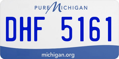 MI license plate DHF5161