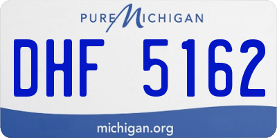 MI license plate DHF5162